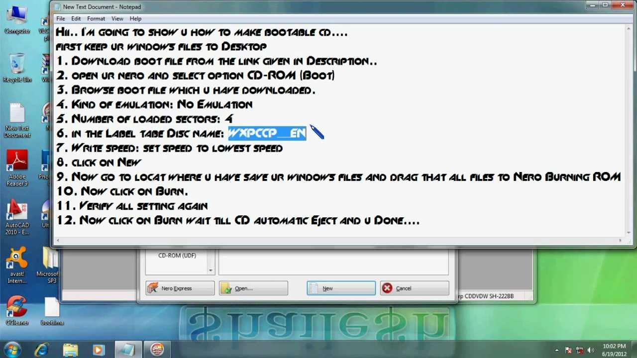 create windows 7 boot disk cd